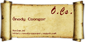 Ónody Csongor névjegykártya