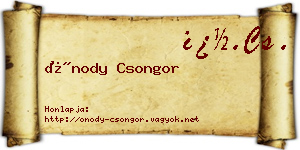 Ónody Csongor névjegykártya