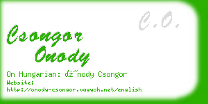 csongor onody business card